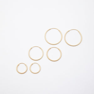Everyday Hoop Set 3 Small Gold