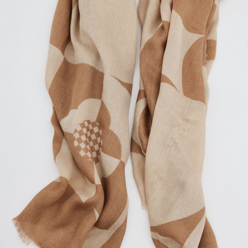 Fortune Scarf Natural & Taupe