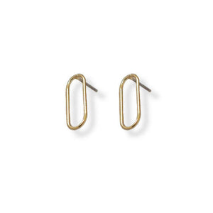 Oval Stud Gold