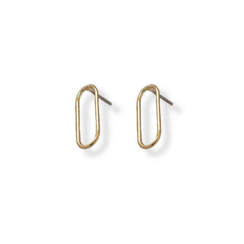 Oval Stud Gold