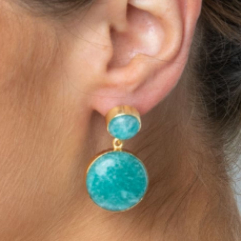 Pippa Earrings Blue Amonzite