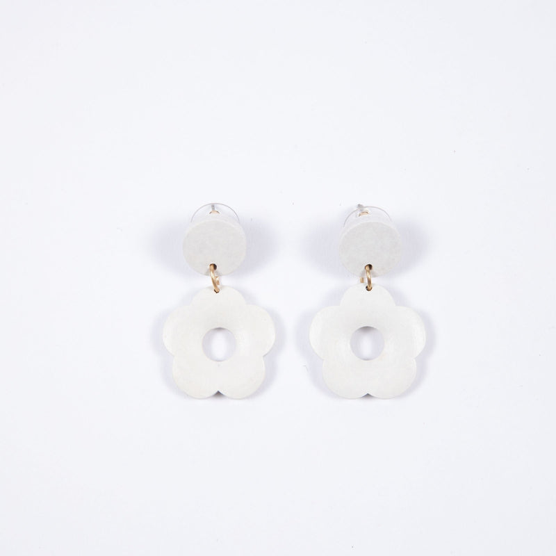 Petunia Earrings White