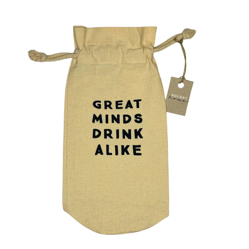 Great Minds Wine Bottle Bag Natural